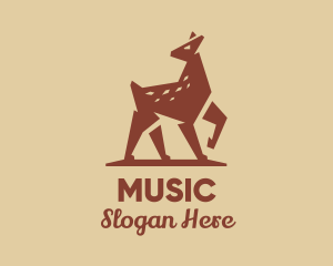 Brown Forest Deer Fawn logo design