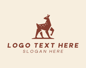 Brown - Brown Forest Deer Fawn logo design