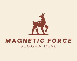 Brown Forest Deer Fawn logo design