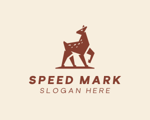 Brown Forest Deer Fawn logo design