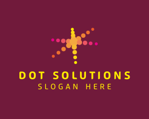 Dots Molecules Science Laboratory logo design