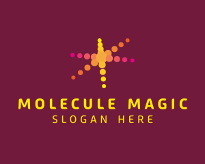 Molecule - Dots Molecules Science Laboratory logo design