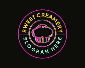 Glitch Muffin Dessert logo design