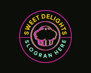 Glitch Muffin Dessert logo design