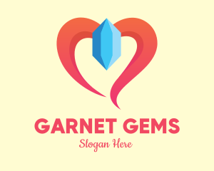 Crystal Gem Heart logo design