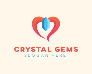 Crystal Gem Heart logo design