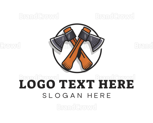 Axe Tool Lumberjack Logo