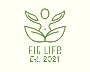 Rehabilitation - Green Leaf Yoga logo design