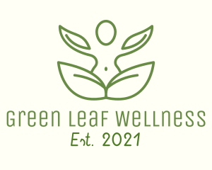 Green Leaf Yoga logo design