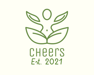 Treatment - Green Leaf Yoga logo design