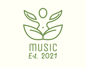 Treatment - Green Leaf Yoga logo design