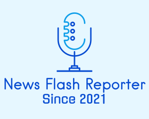 Reporter - Blue Mic Podcast logo design