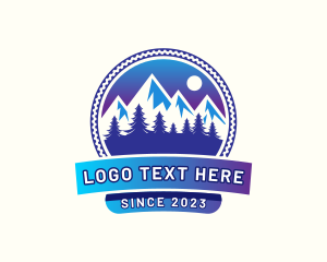 Pine Tree - Alpine Mountain Nature Park logo design
