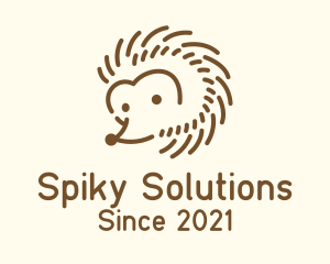 Porcupine - Pet Hedgehog Cartoon logo design