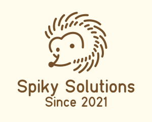 Pet Hedgehog Cartoon logo design