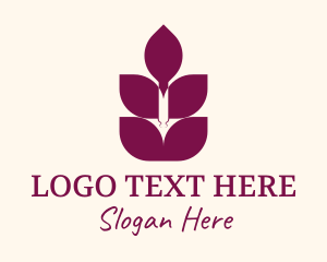Drop - Lavender Essence Leaf logo design