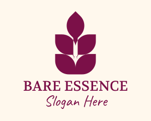 Lavender Essence Leaf logo design