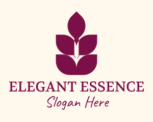 Lavender Essence Leaf logo design