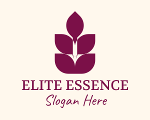 Lavender Essence Leaf logo design