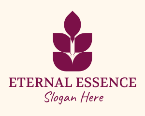 Lavender Essence Leaf logo design