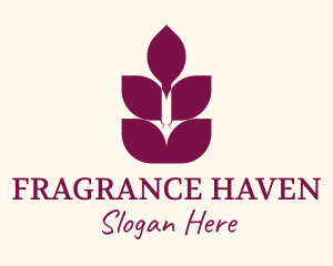 Lavender Essence Leaf logo design