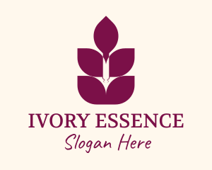 Lavender Essence Leaf logo design