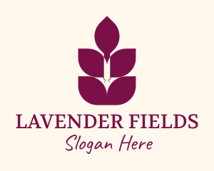 Lavender - Lavender Essence Leaf logo design