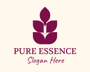 Lavender Essence Leaf logo design