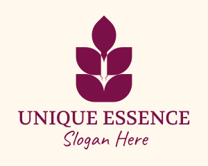 Lavender Essence Leaf logo design