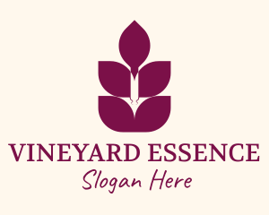 Lavender Essence Leaf logo design