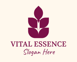 Essence - Lavender Essence Leaf logo design