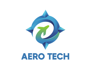 Aero - Airplane Flight Navigation logo design