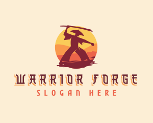 Samurai - Warrior Samurai Sword logo design