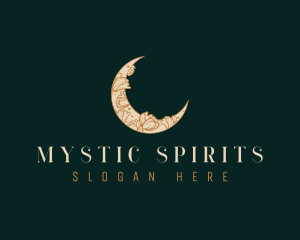 Mystic Moon Flower logo design