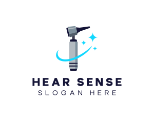 Medical Otoscope Instrument logo design