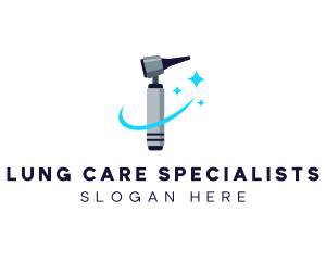 Medical Otoscope Instrument logo design