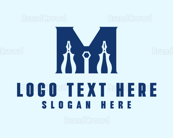 Handyman Tools Letter M Logo