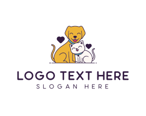 Kitten - Veterinary Animal Pet Care logo design