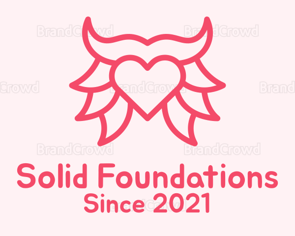 Pink Bull Heart Logo