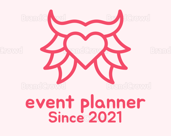 Pink Bull Heart Logo