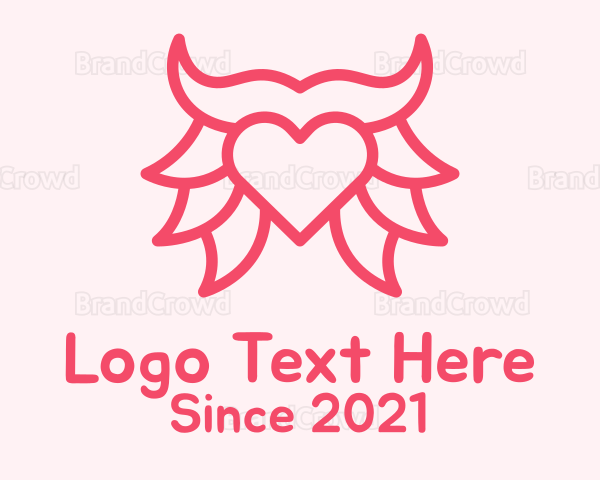 Pink Bull Heart Logo