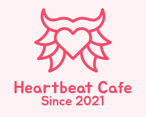 Heart - Pink Bull Heart logo design