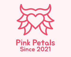 Pink - Pink Bull Heart logo design