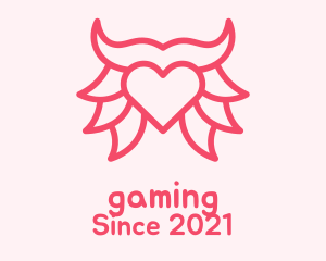 Animal Conservation - Pink Bull Heart logo design