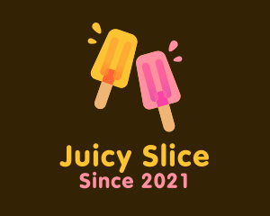 Juicy Popsicle Dessert  logo design
