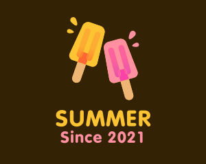 Juicy Popsicle Dessert  logo design