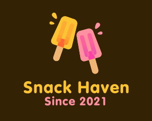 Juicy Popsicle Dessert  logo design