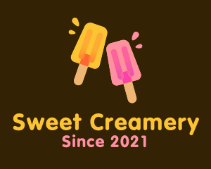 Juicy Popsicle Dessert  logo design