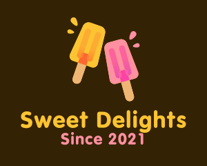 Juicy Popsicle Dessert  logo design