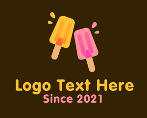 Ice Cream - Juicy Popsicle Dessert logo design